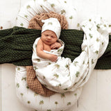 GREEN PALM MUSLIN WRAP