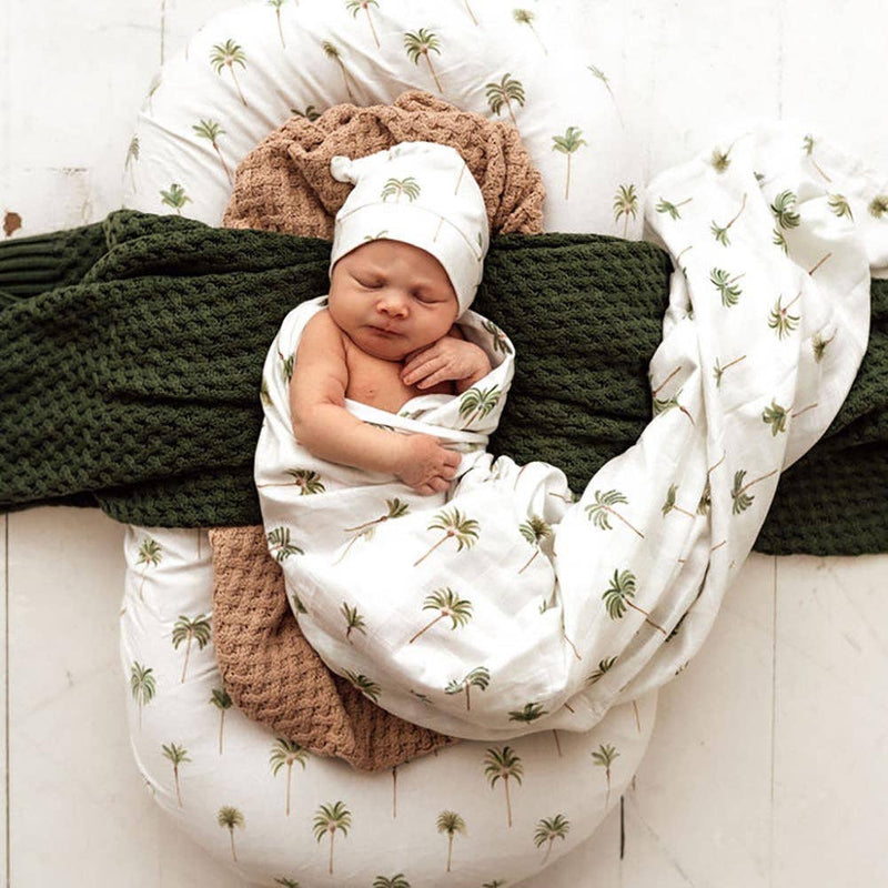 GREEN PALM MUSLIN WRAP