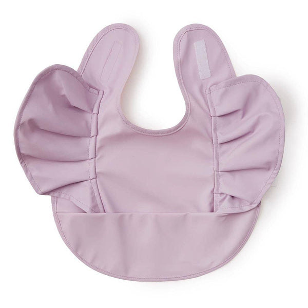 LAVENDER FRILL WATERPROOF SNUGGLE BIB