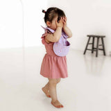 LILAC BLOOM FRILL WATERPROOF SNUGGLE BIB