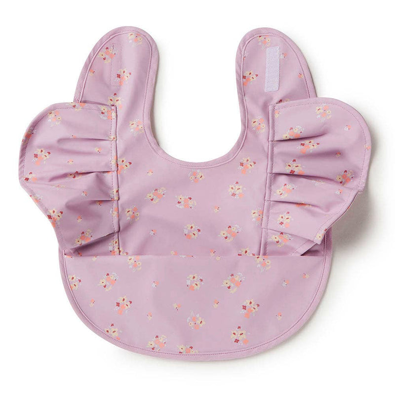 LILAC BLOOM FRILL WATERPROOF SNUGGLE BIB