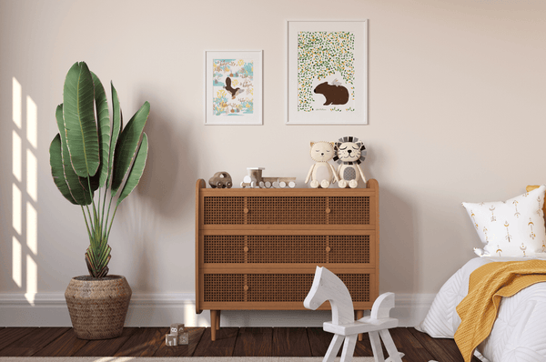 WOMBAT & RABBIT ARTIST PRINT